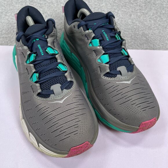 Hoka One One Gaviota 3 Shoes Womens Sz 9.5B Gray Running Sneakers 1113521 SOSP - Picture 10 of 13
